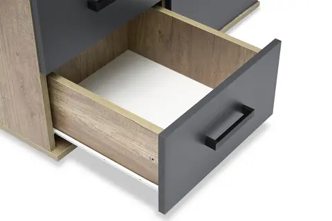 Шкаф 2-х створчатый Вегас ШК-03 дуб каньон / графит