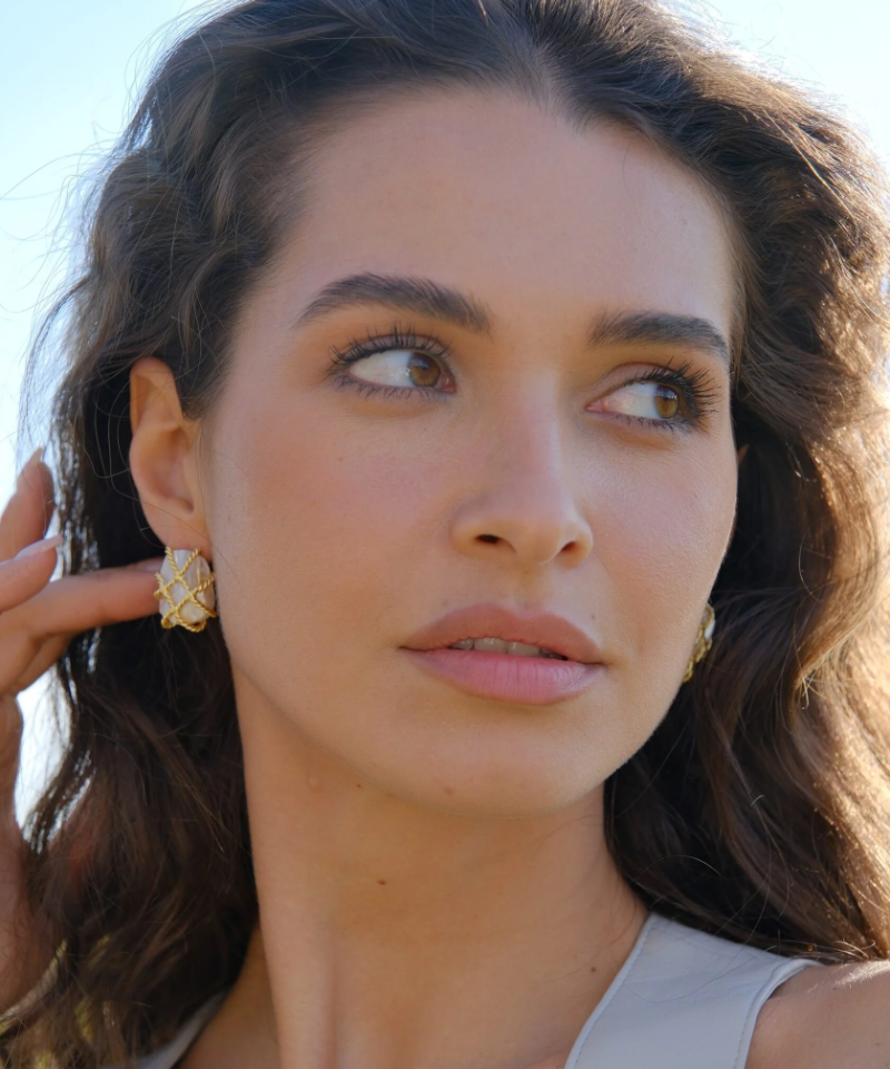 Серьги Жемчужина в сетях