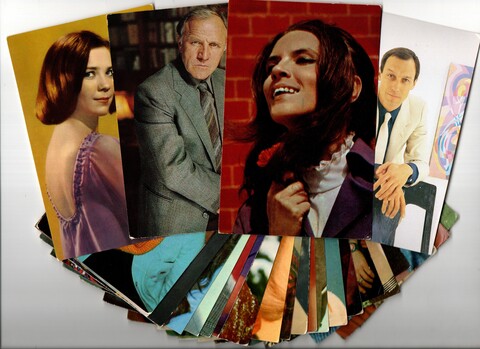 Подборка открыток с артистами СССР - 70, 80-е годы - 25 штук — чистые, без повторов