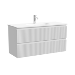 Sancos SNR100/39W Тумба подвесная SANCOS Snob R 995х390х500, c двумя ящиками оснащенными доводчиками, Bianco, арт.SNR100/39W фото