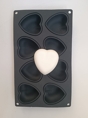 Силиконовая форма Сердца 3Д 8шт