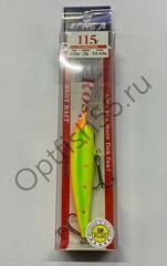 Воблер Rosy Down Long A 115F 115мм, 12гр, загл. 3,0-4,0м