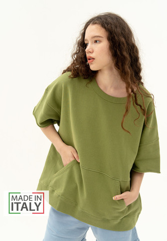 Свитшот оверсайз с карманом Bowery NYC Military