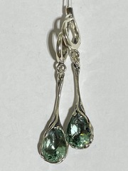 Камелия (серьги из серебра)