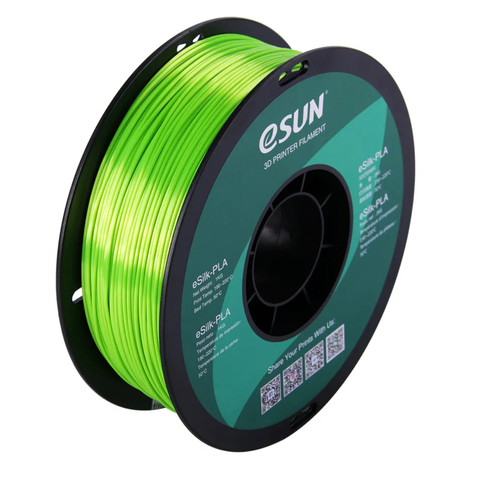 Катушка пластика eSilk-PLA Esun, 1.75 мм, 1 кг, лаймовая