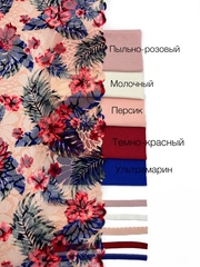 Кружево эластичное персик/цветочное 23 см, Китай