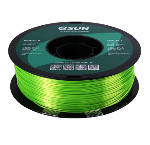 Катушка пластика eSilk-PLA Esun, 1.75 мм, 1 кг, лаймовая