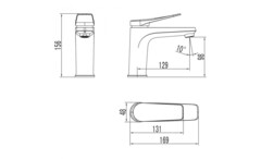 Смеситель для раковины Lemark Bronx  - LM3706BL