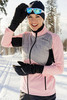 Премиальный костюм для лыж и зимнего бега Nordski Hybrid Candy Pink/Grey женский