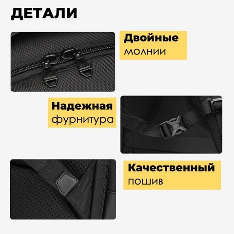 Картинка рюкзак городской Ozuko 9792L Black - 24