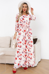 Платье Марго (айвори/тюльпаны) Р11-1245/3 Nikol