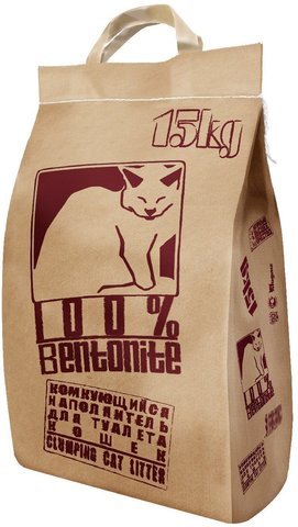 Pi-Pi-Bent Bentonite 100% комкующийся наполнитель для кошачьих туалетов 15кг