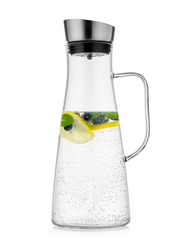 Стеклянный кувшин с крышкой для воды, сока и других напитков, 1,5 литра