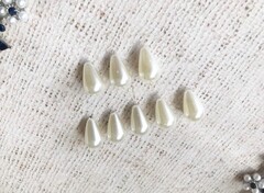 Бусины пришивные «Капля», р. 13х6 мм, кремовый