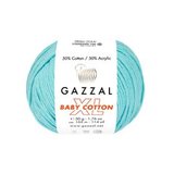 Пряжа Gazzal Baby Cotton XL 3451 нежная бирюза