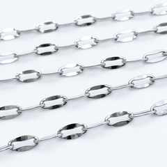 Цепочка, сталь, размер звена 8*4 мм, цена за 50 см