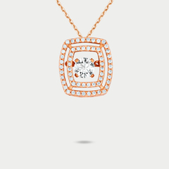 Подвеска из розового золота 585 пробы с фианитами для женщин (арт. 5892)