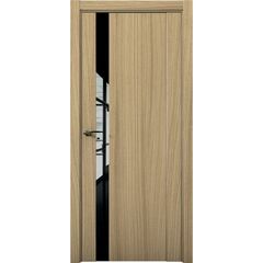 Купить Межкомнатная дверь эмалит Co 7 Кобальт дуб светлый стекло чёрный лак