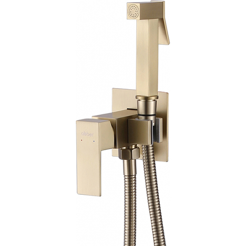 Смеситель ABBER Daheim AF8226G с гигиеническим душем, золото матовое