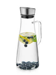 Стеклянный кувшин с крышкой для воды, сока и других напитков, 1,5 литра