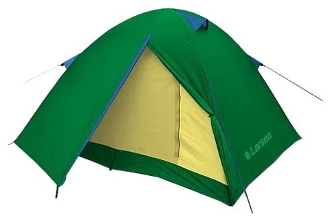 Палатка Larsen 3-х местная 2-х слойная А3 (772) зелен/голуб 230*290*130 2000мм 3,7 кг