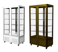 Шкаф кондитерский Полюс R 800C Carboma (Обычная/Люкс) Шоколадно-золотистый