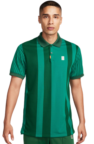 Теннисное поло Nike Polo Dri-Fit Heritage Print - malachite