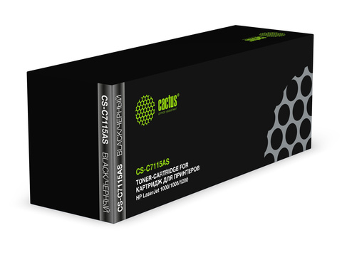Картридж лазерный Cactus CS-C7115AS C7115A черный (2500стр.) для HP LJ 1000, 1005, 1200