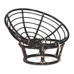 Кресло Папасан (Papasan 23/01) без подушки (Antique brown (античный чёрно-коричневый)