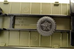 Ural-44202 tractor truck and semitrailer ODAZ-9370 with tarpaulin Elecon 1:43