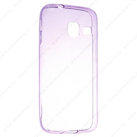 Накладка силиконовая ультра-тонкая для Samsung Galaxy J1 mini J105 2015 прозрачно-фиолетовая