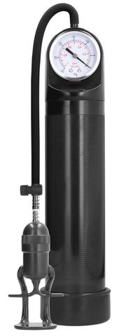 Черная вакуумная помпа с манометром Deluxe Pump With Advanced PSI Gauge