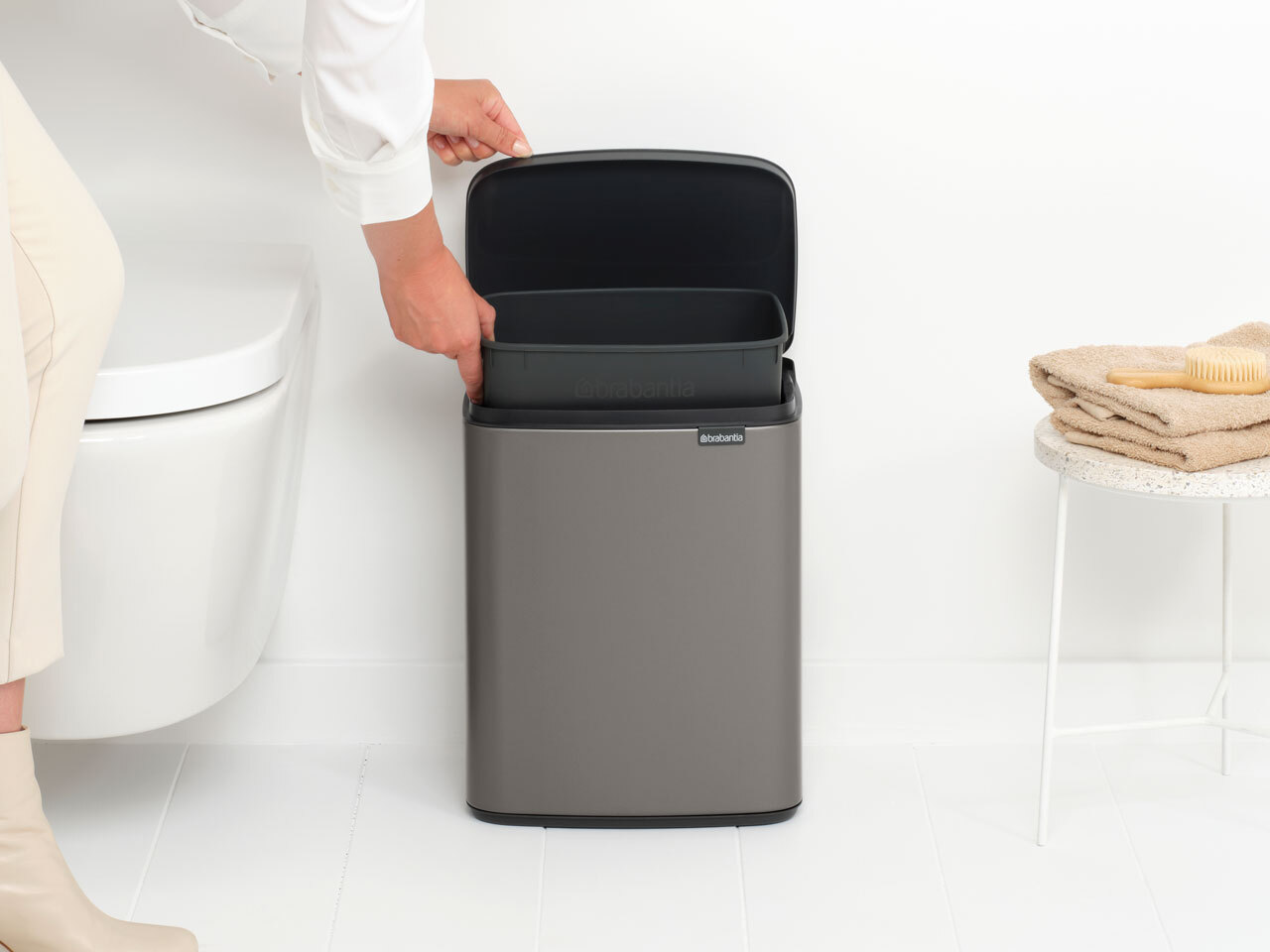 Мусорный бак Bo (12 л), Платиновый, арт. 230387 - фото 7