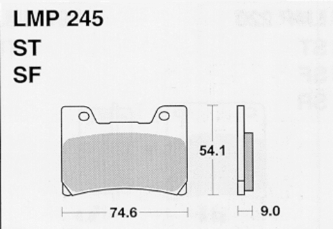 Колодки дискового тормоза AP Racing LMP245 SF  (FDB666 / FA160)