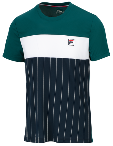 Детская теннисная футболка Fila T-Shirt Mauri - peacoat blue/deep teal
