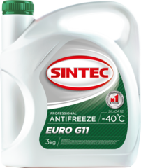 Антифриз Sintec Euro зеленый G11 (-40) 3 кг