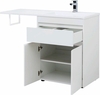 Aquanet 239216 Тумбас раковиной Токио 130 R напольная 1 ящик 2 фасада цвет белый глянец (239216)