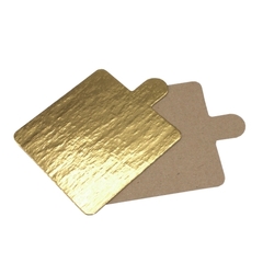 Подложка 0,8 мм 75х75мм с ручкой золото