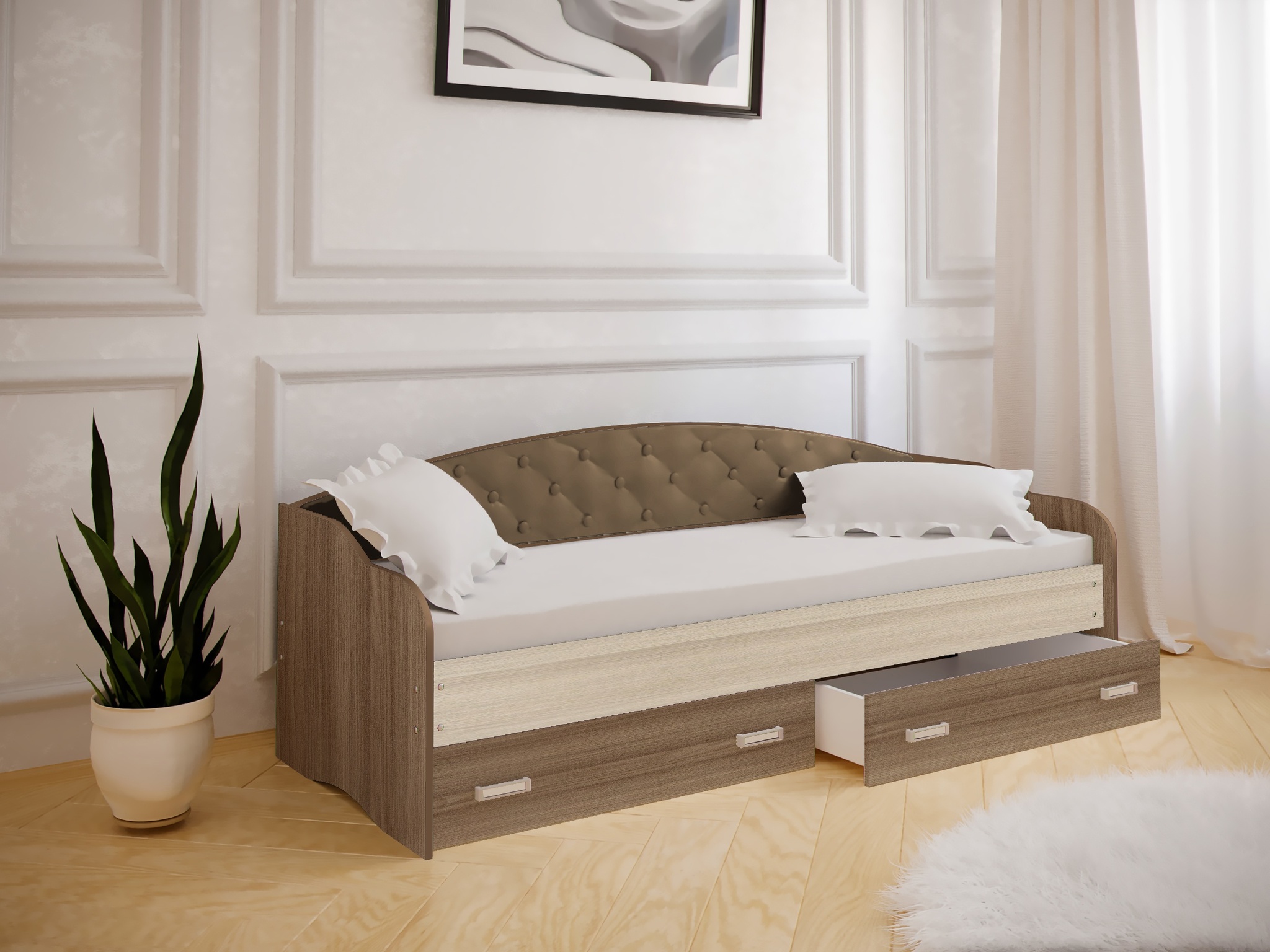 Кровать софа-8 900 2000 с мягкой накладкой