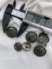 Пуговицы Герб11 серебро с чернением