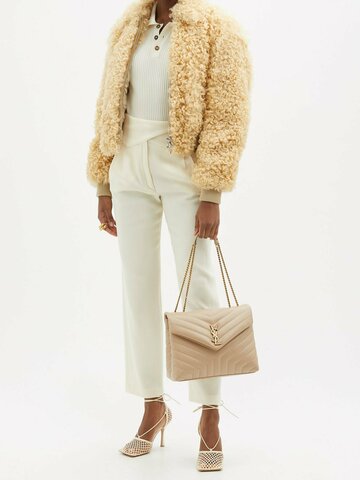 Сумка Saint Laurent Monogram Loulou Large бежевый