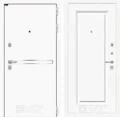 Входная металлическая дверь Лабиринт Лайн Вайт (Line White) 27 Эмаль белая RAL 9003 (Белые входные двери)