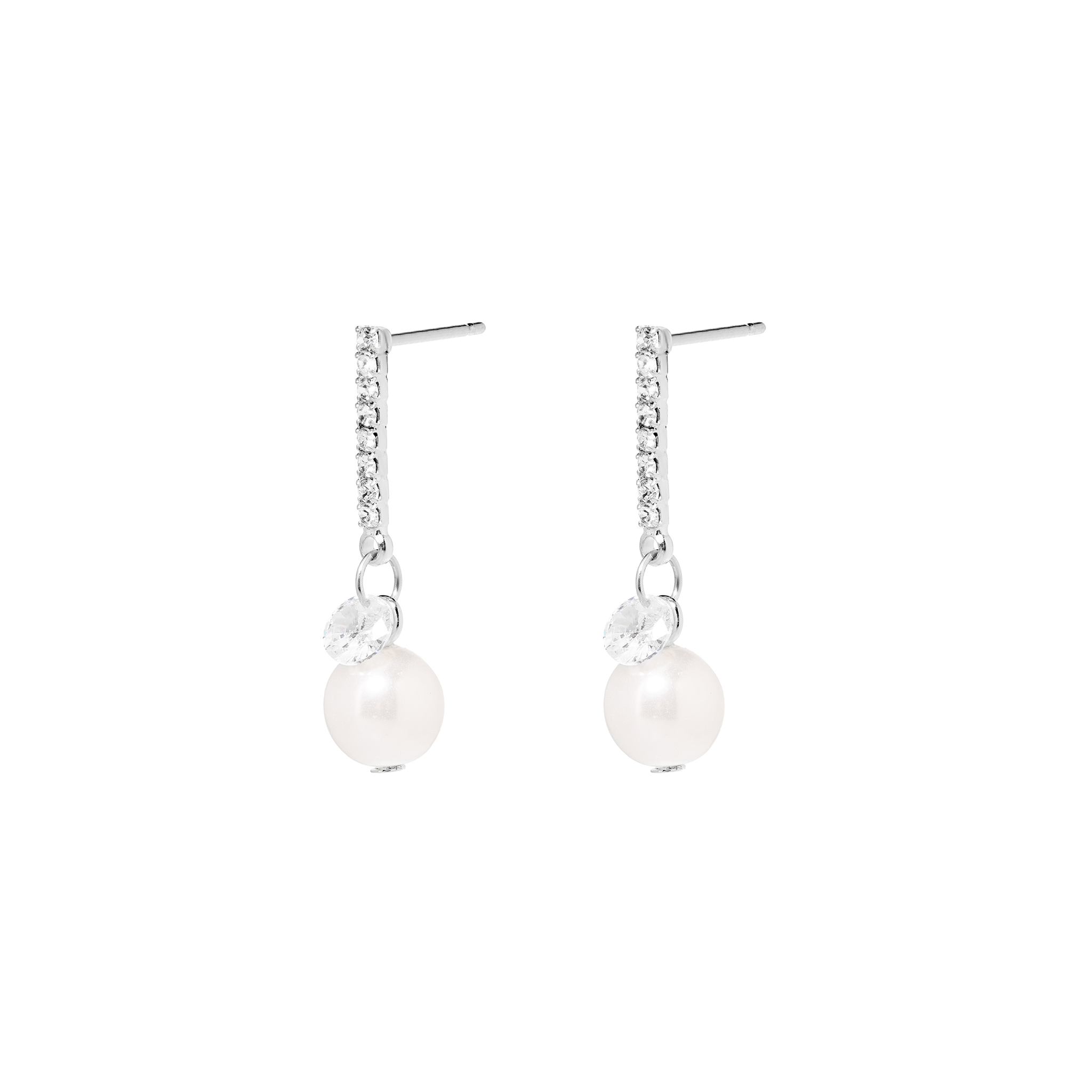 

Серьги Dangling Pearls Earrings - Silver