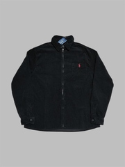 Рубашка на молнии PoloRL вельвет #D48 (черн.)