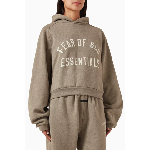 Xуди Logo Cropped Hoodie in Fleece