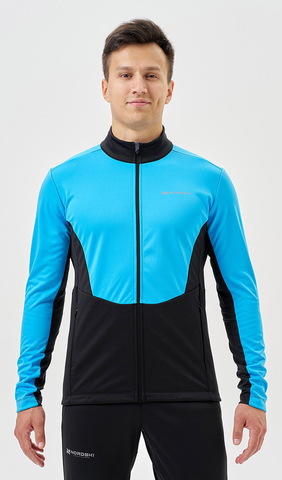 Тренировочная куртка Nordski Advance Light Blue/Black мужская