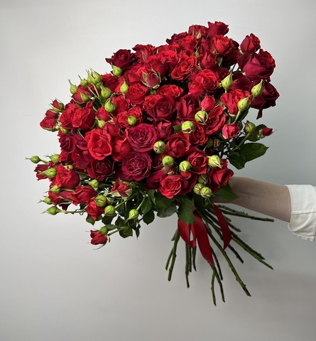 Букет из 19 красных кустовых роз
