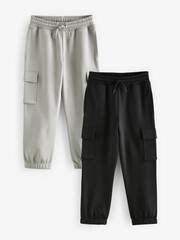 Джоггеры карго для мальчика Next 451-277, 2 шт., Серый, Черный