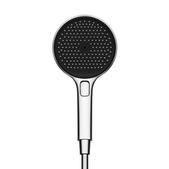 Sancos SC6001CH-B Душевая лейка, кнопочное управление, D=130 мм, 3 режима, хром/черн мат фото