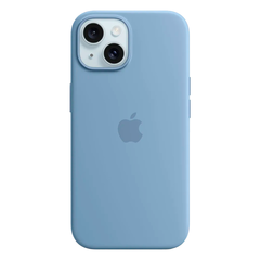 Силиконовый чехол с поддержкой MagSafe Apple Silicone Case для iPhone 15, Winter Blue (Зимняя синева)